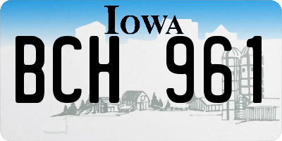 IA license plate BCH961