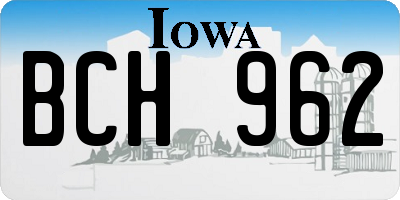 IA license plate BCH962