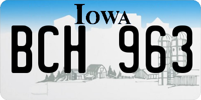 IA license plate BCH963