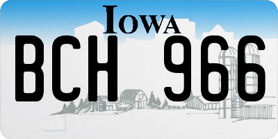 IA license plate BCH966