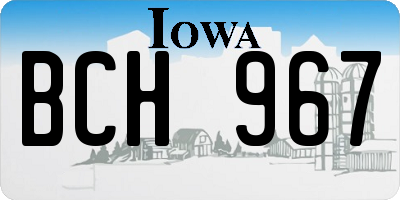 IA license plate BCH967