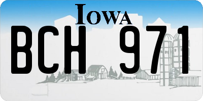 IA license plate BCH971