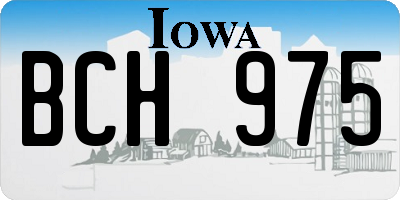 IA license plate BCH975