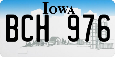 IA license plate BCH976
