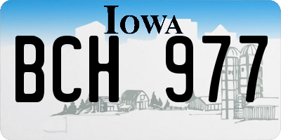 IA license plate BCH977