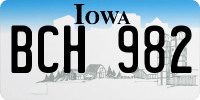 IA license plate BCH982