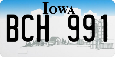 IA license plate BCH991