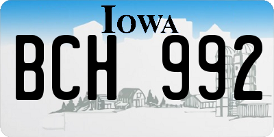 IA license plate BCH992