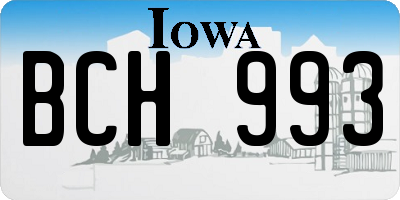 IA license plate BCH993