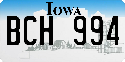 IA license plate BCH994