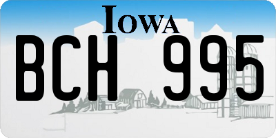 IA license plate BCH995