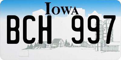 IA license plate BCH997