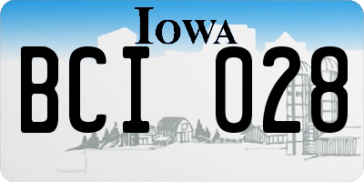 IA license plate BCI028