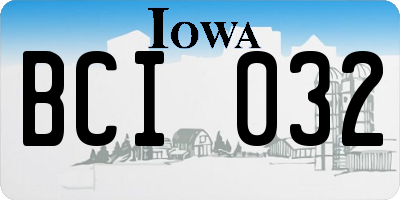 IA license plate BCI032