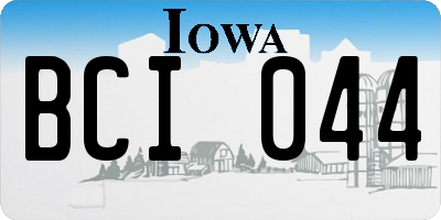 IA license plate BCI044