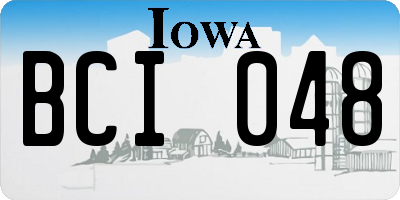 IA license plate BCI048