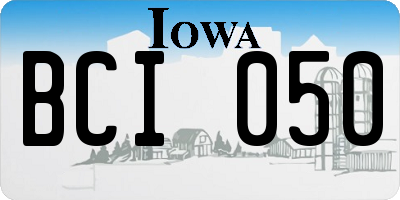 IA license plate BCI050