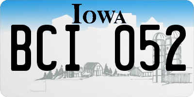 IA license plate BCI052