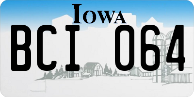 IA license plate BCI064