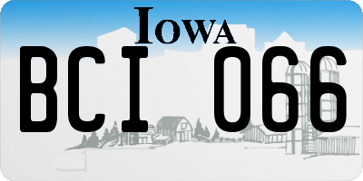 IA license plate BCI066