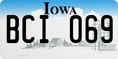 IA license plate BCI069