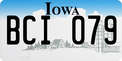 IA license plate BCI079