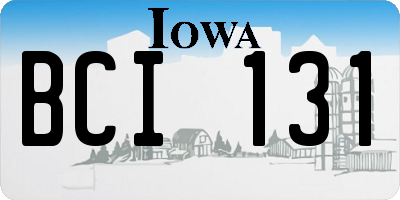 IA license plate BCI131