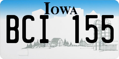 IA license plate BCI155