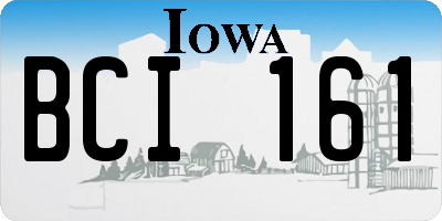 IA license plate BCI161