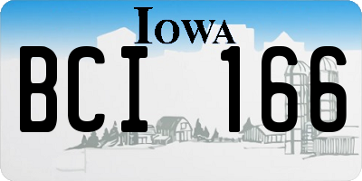IA license plate BCI166