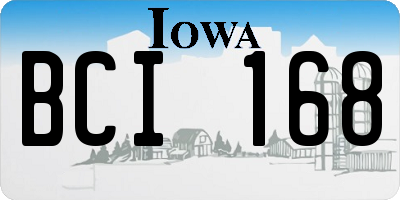 IA license plate BCI168