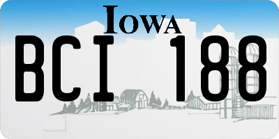 IA license plate BCI188
