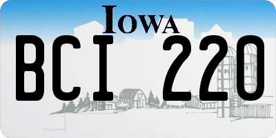 IA license plate BCI220