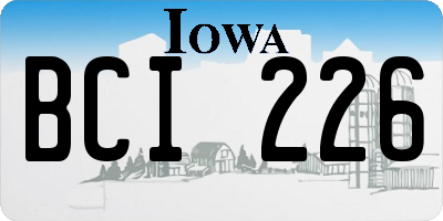IA license plate BCI226