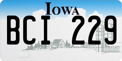 IA license plate BCI229