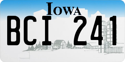 IA license plate BCI241