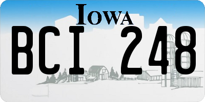 IA license plate BCI248