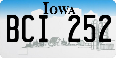 IA license plate BCI252