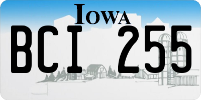IA license plate BCI255