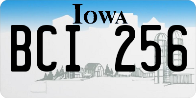 IA license plate BCI256