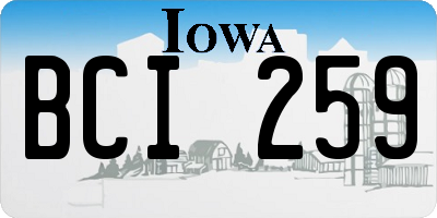 IA license plate BCI259