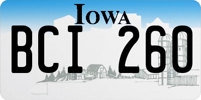 IA license plate BCI260