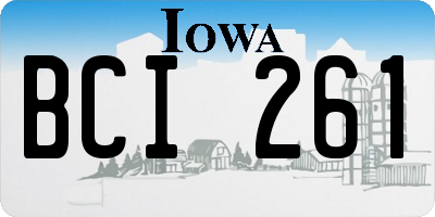 IA license plate BCI261