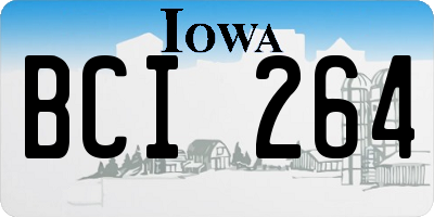IA license plate BCI264