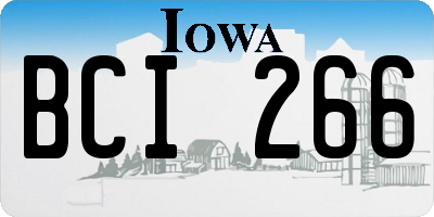 IA license plate BCI266