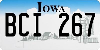 IA license plate BCI267