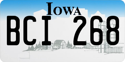 IA license plate BCI268