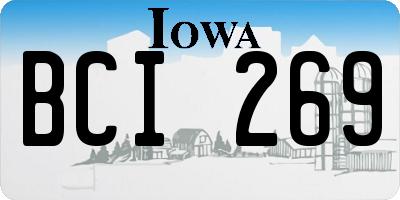 IA license plate BCI269