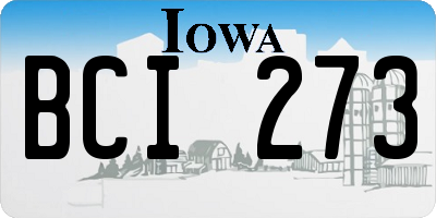 IA license plate BCI273