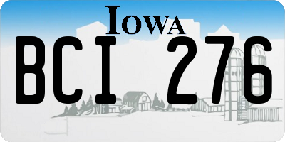 IA license plate BCI276